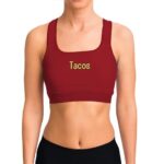 Dragon Ball Z Krillin Tacos Red Workout Bra