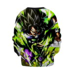 DBZ Legendary Broly Charging Green Black Dope Children's Sweater