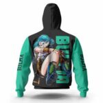 Dragon Ball Z Lovely Bulma Profile Zip Hoodie