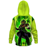 Dragon Ball Z Mad Broly Green Aura Cool Kids Hoodie Back
