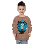 Dragon Ball Z Master Roshi Trippy Blue Brown Simple Kids Sweater