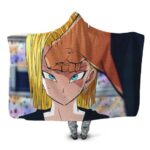 Dragon Ball Z Mr. Satan Versus Android 18 Hooded Blanket