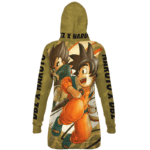 Dragon Ball Z Naruto Art Kid Goku & Kid Vegeta Camo Hoodie Dress