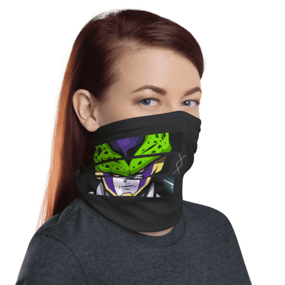 Dragon Ball Z Perfect Cell Art Face Covering Neck Gaiter