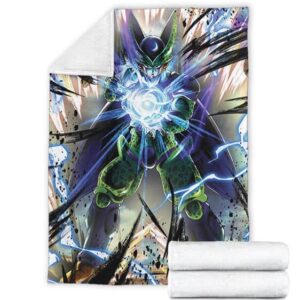 Dragon Ball Z Perfect Cell Charging Up Fantastic Throw Blanket