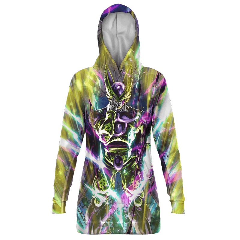 Dragon Ball Z Perfect Cell Cool Print Hoodie Dress