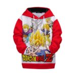 Dragon Ball Z Popular Anime Characters Red Kids Hoodie