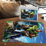 Dragon Ball Z Red Ribbon Army Android 16 17 18 Dope Portrait Puzzle