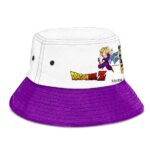 Dragon Ball Z SSJ 2 Gohan White Purple Powerful Bucket Hat