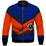 Dragon Ball Z SSJ1 Son Goku Inspired Cosplay Bomber Jacket