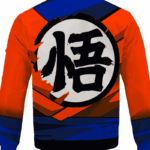 Dragon Ball Z SSJ1 Son Goku Inspired Cosplay Bomber Jacket - back