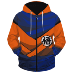 Dragon Ball Z SSJ1 Son Goku Inspired Cosplay Zip Up Hoodie