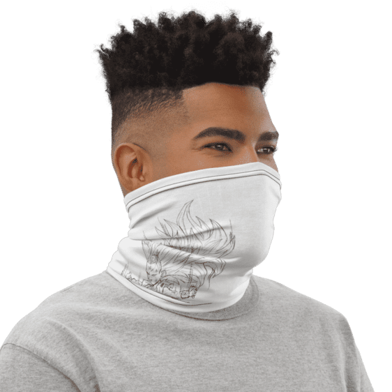 Dragon Ball Z SSJ3 Cabba Dope White Face Covering Neck Gaiter