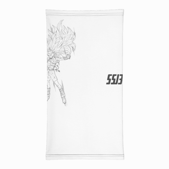 Dragon Ball Z SSJ3 Cabba Dope White Face Covering Neck Gaiter