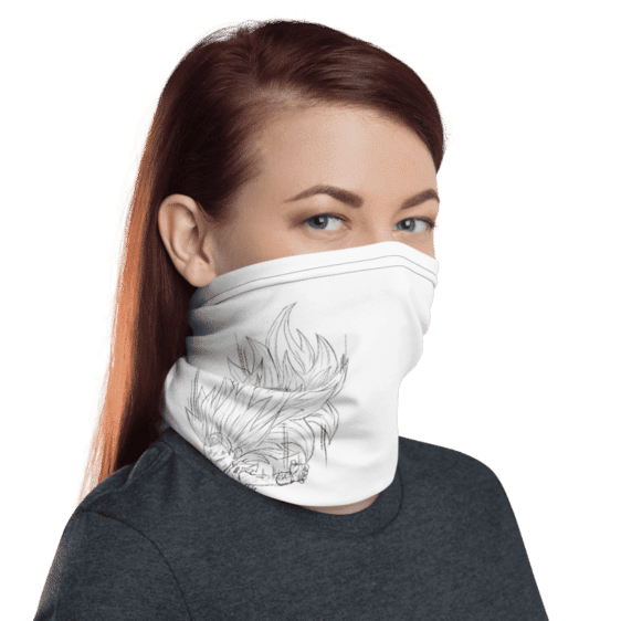 Dragon Ball Z SSJ3 Cabba Dope White Face Covering Neck Gaiter