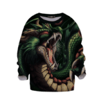 Dragon Ball Z Shenron Scary Awesome Dope Green Kids Sweatshirt