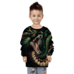 Dragon Ball Z Shenron Scary Awesome Dope Green Kids Sweatshirt