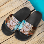 Dragon Ball Z Smirking Majin Vegeta Super Saiyan Blue Dope Slide Sandals