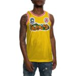 Dragon Ball Z Son Family Symbol Yellow NBA Jersey
