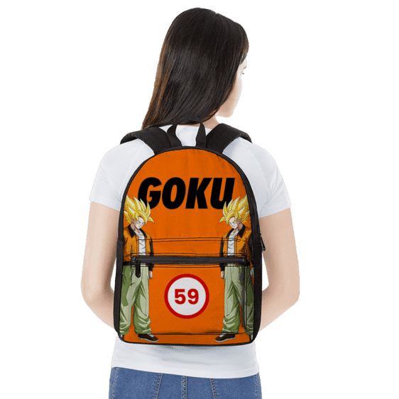 Dragon Ball Z Son Goku 59 Design Minimalist Orange Backpack