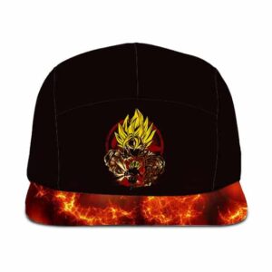 Dragon Ball Z Son Goku Awesome Fiery Fire 5 Panel Hat