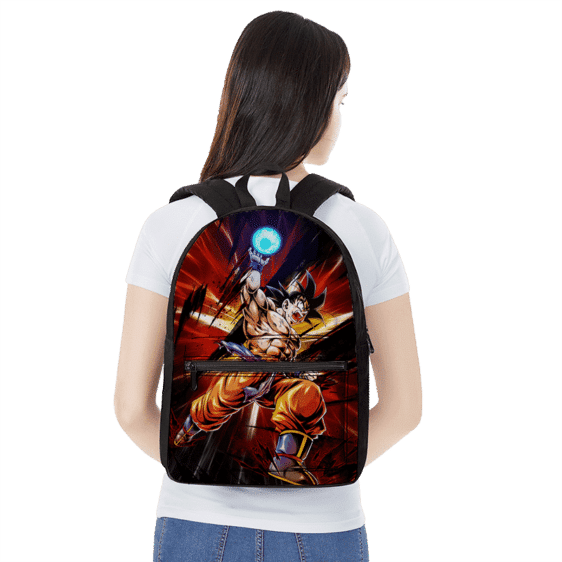 Dragon Ball Z Son Goku Base Form Ball Of Energy Canvas Backpack