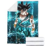 Dragon Ball Z Son Goku Blue Aura Powerful Cozy Blanket