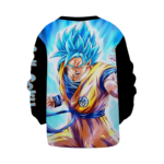 Dragon Ball Z Son Goku Blue Charged Up Aura Cool Kids Sweater