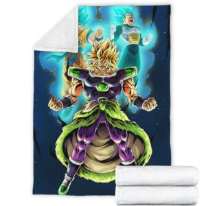 Dragon Ball Z Son Goku Vegeta Broly Super Saiyan Trio Cool Blanket