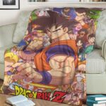 Dragon Ball Z Son Goku Vegeta Family Of Characters Fleece Blanket