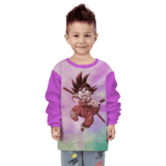 Dragon Ball Z Striking Kid Goku Cool Tie Dye Kid Sweatshirt
