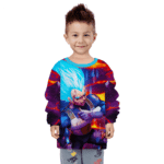 Dragon Ball Z Super Saiyan God Vegeta Kids Pullover Sweater