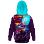 Dragon Ball Z Super Saiyan God Vegeta cool Kids Hoodie Back