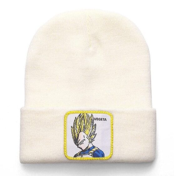 Dragon Ball Z Super Saiyan Vegeta White Winter Beanie