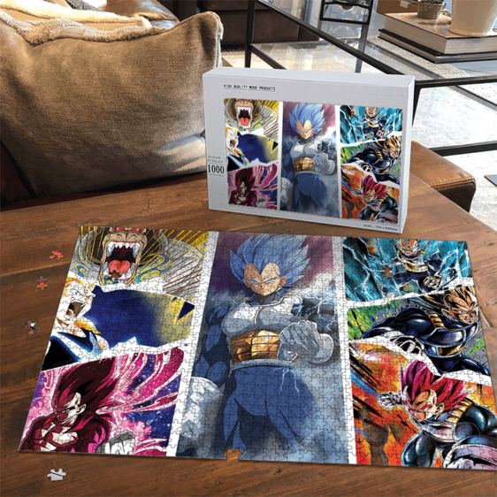 Dragon Ball Z Vegeta All Forms Fantastic Landscape Puzzle