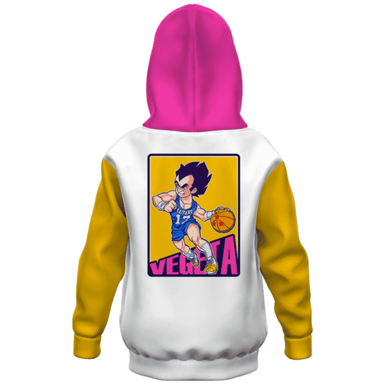 Dragon Ball Z Vegeta Playing Ball Kids Hoodie Back