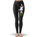 Dragon Ball Z Videl Long Hair Cute Elegant Black Leggings