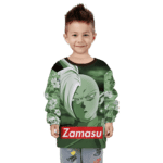 Dragon Ball Zamasu Floral Supreme Cool Green Kids Sweatshirt