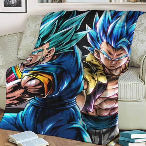 Gogeta Blue vs Super Broly Fleece Blanket