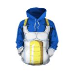 Dragon Ball Z Vegeta Cool Blue Battle Armor Cosplay Hoodie