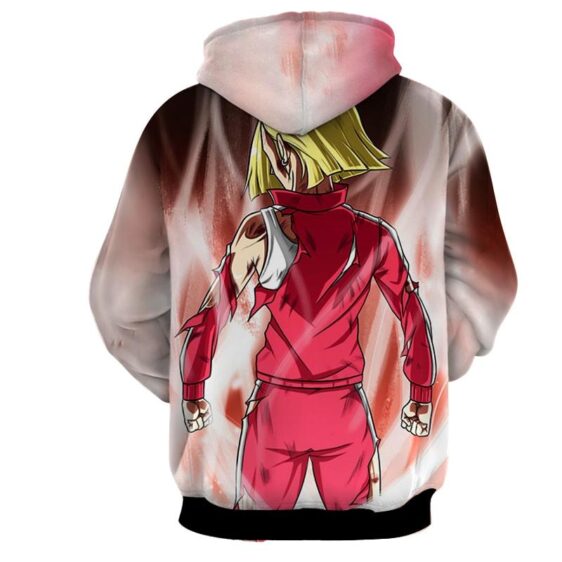 Dragon Ball Android 18 Ultra Instinct Epic Back View Hoodie - Image 2
