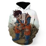 Dragon Ball Gohan Exhausted Sad Simple Design Vintage Streetwear Hoodie