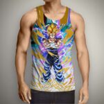 Dragon Ball Vegito Power Aura Thunder Earing Super Saiyan Tank Top