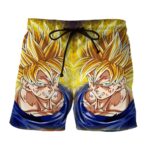 Dragon Ball Goku Super Saiyan Damage Fight Reflection Style Shorts