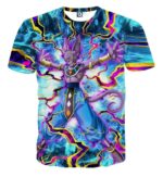 Dragon Ball Super Beerus Destruction God Egyptian Cat Vibrant Design T-Shirt