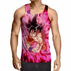 Dragon Ball Super Bruised Goku Red Kaioken Summer Tank Top