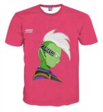 Dragon Ball Super Cool Grin Zamasu Potara Earring Pink T-Shirt