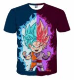 Dragon Ball Super Cute Chibi Goku Blue Goku Rose T-Shirt