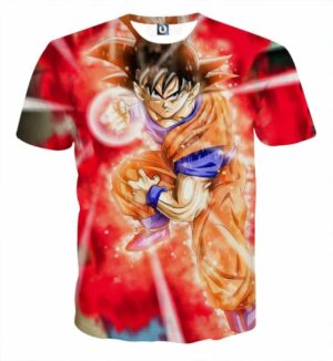 Dragon Ball Super Goku Red Kaioken Energy Epic Punch T-Shirt