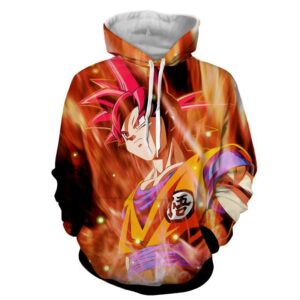 Dragon Ball Super Goku Red Ultra Instinct Aura Cool Hoodie